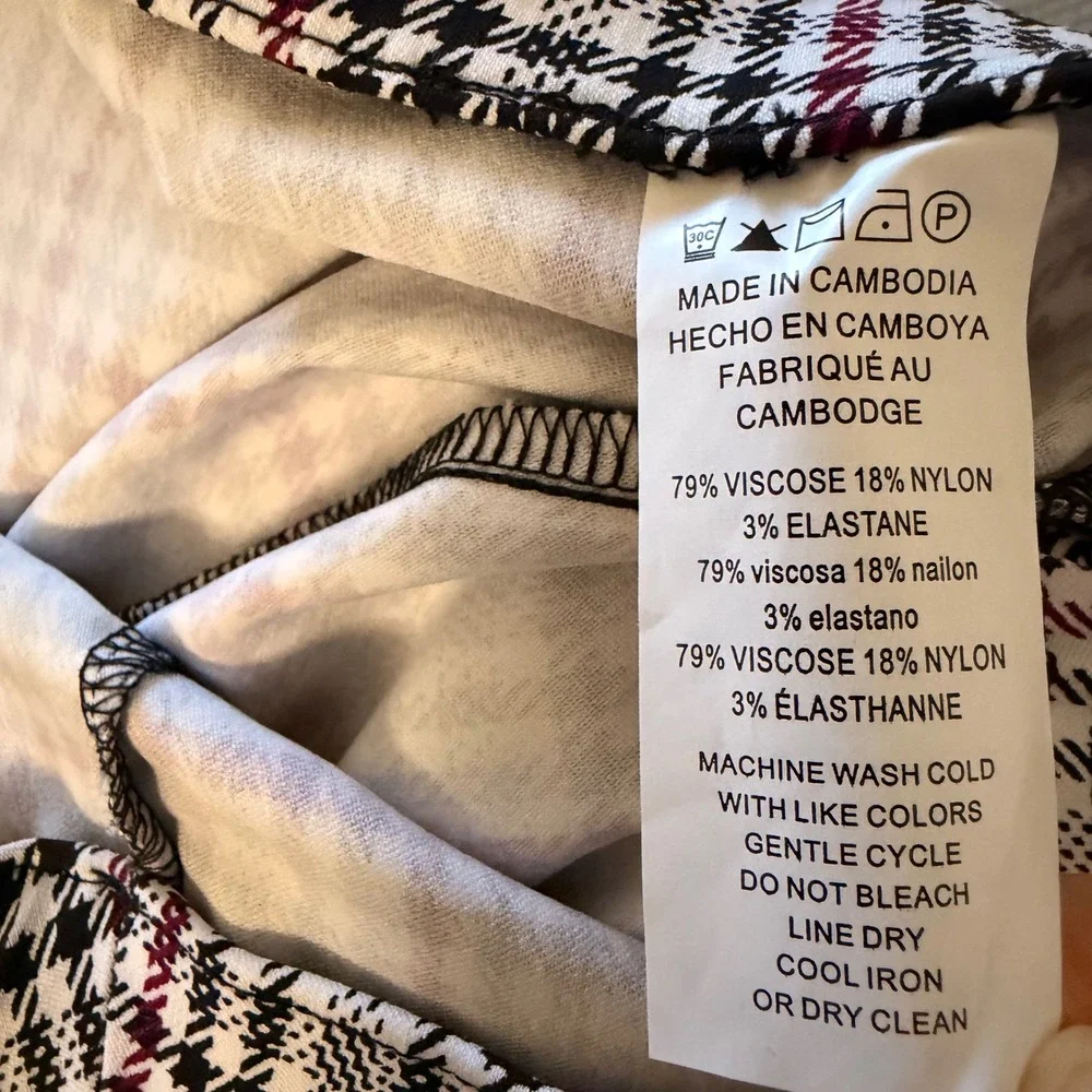 NWT Michael Kors Women's Super Skinny Pull-On Pants Garnet Glen Plaid Size XL